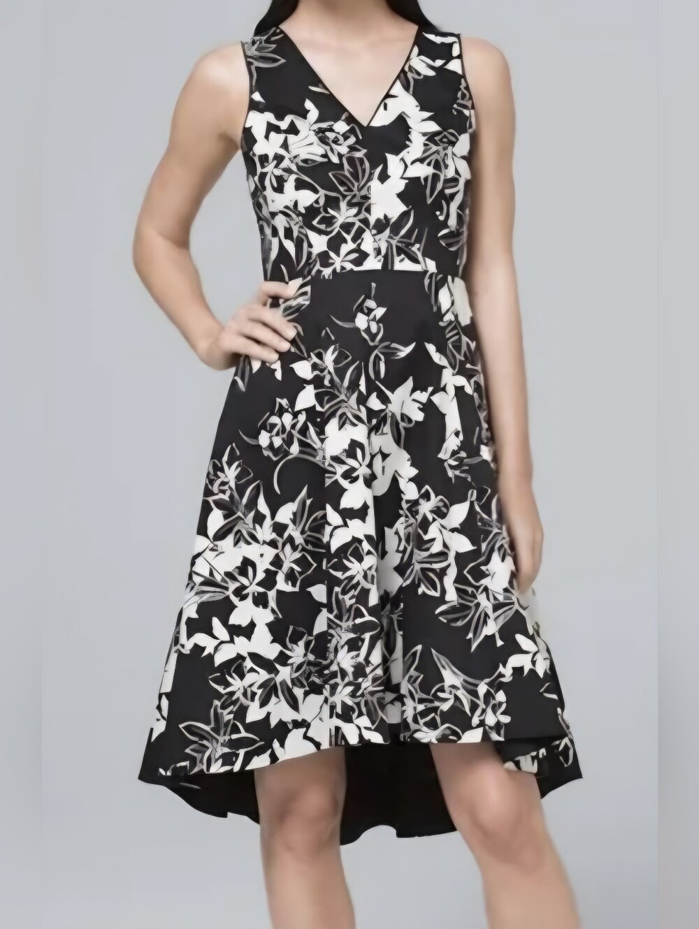 White House Black Market Floral A-Line Dress